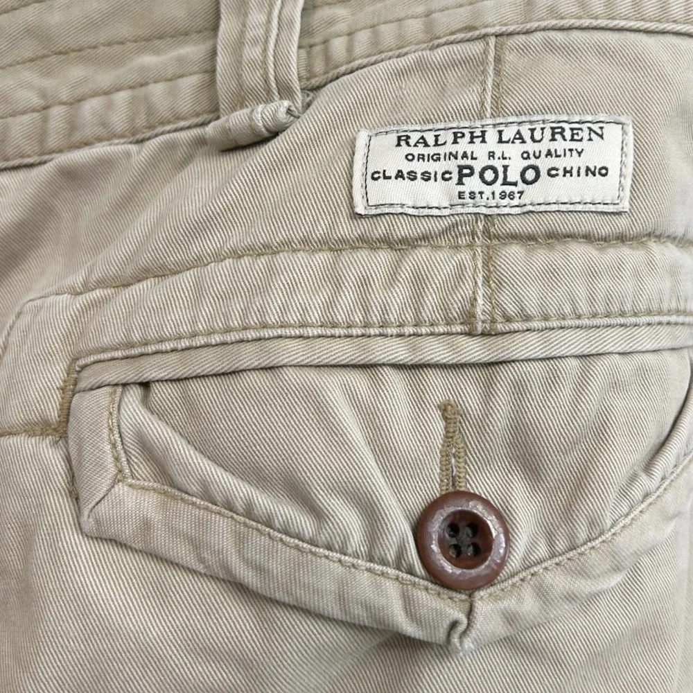 Polo Ralph Lauren Mens Tan Khaki Cotton Classic Chino Cargo Shorts